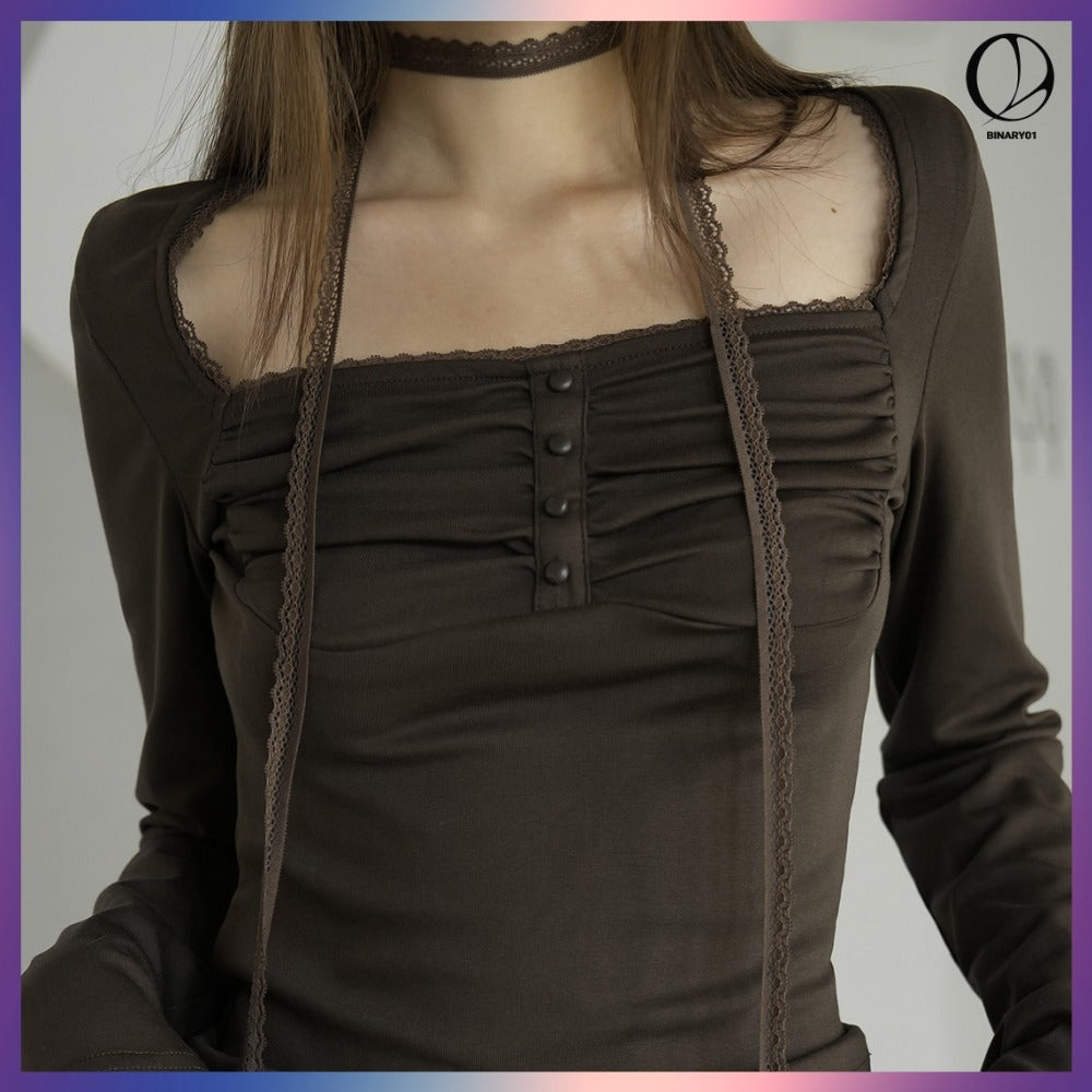 【BINARY01】MUFFLER SET MARRIED LACE T-SHIRT 4COLORS