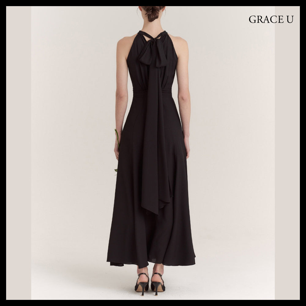 【GRACE U】Isabel Halter-Neck One-Piece 3 Colors