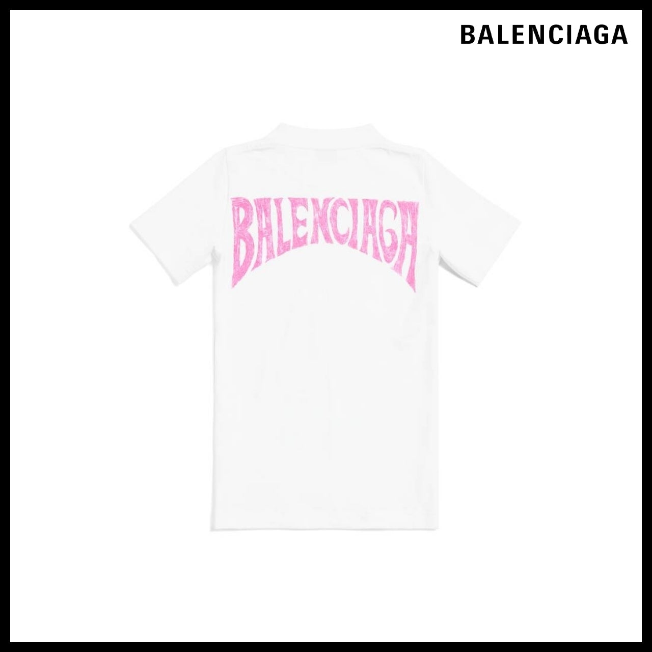 【BALENCIAGA】Women’s Paris Tropical T-Shirt Fitted White