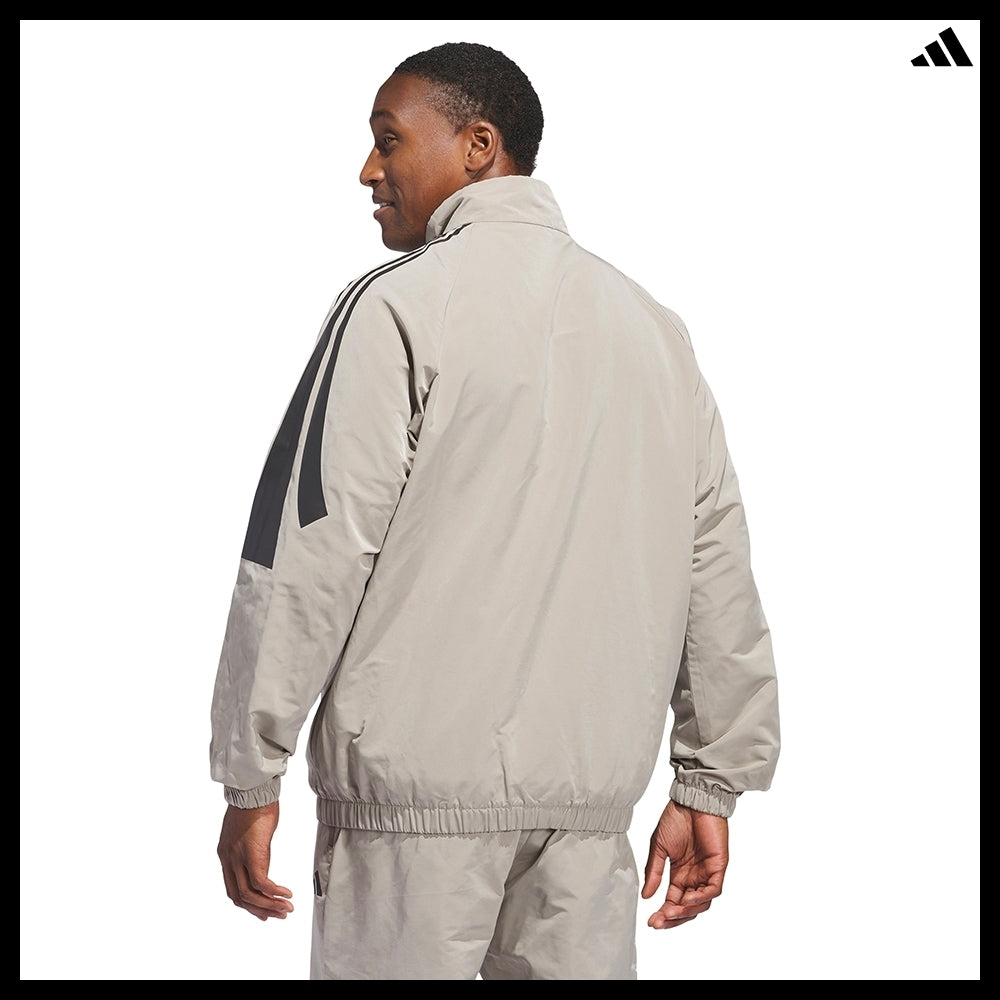 【ADIDAS】 Basketball Woven Half-Zip Sweater Putty Beige