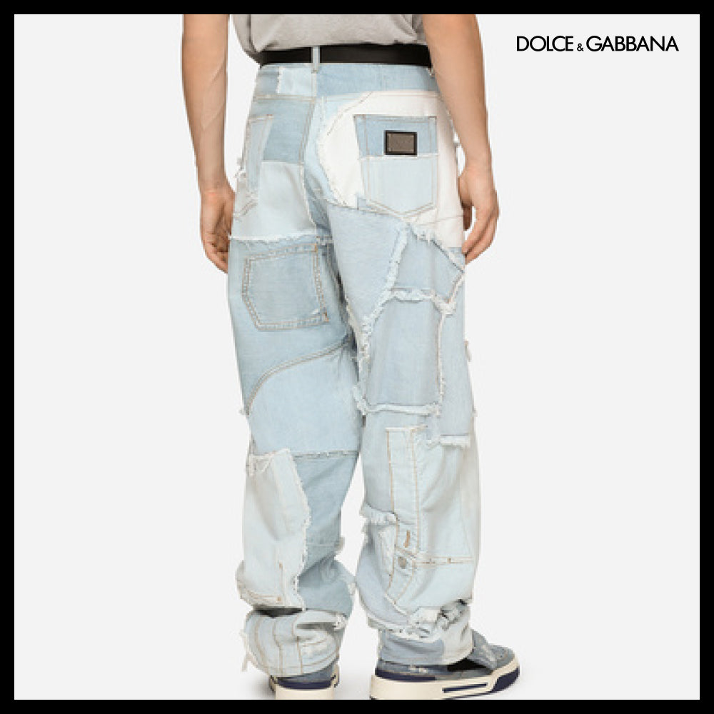 ★Dolce&Gabbanaアウトレットセール★LEG PATCHWORK DENIM JEANS