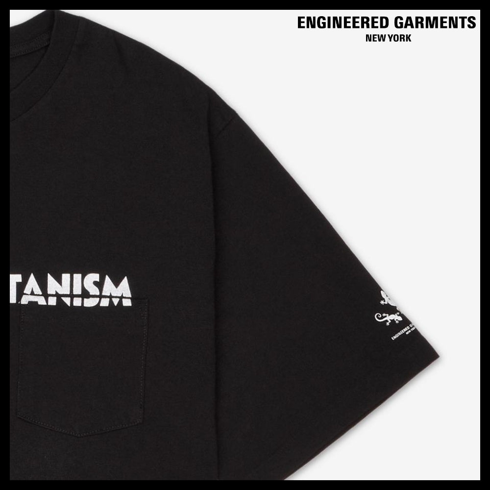 ◆Engineered Garments◆ プリント クロス クルーネック Tシャツ