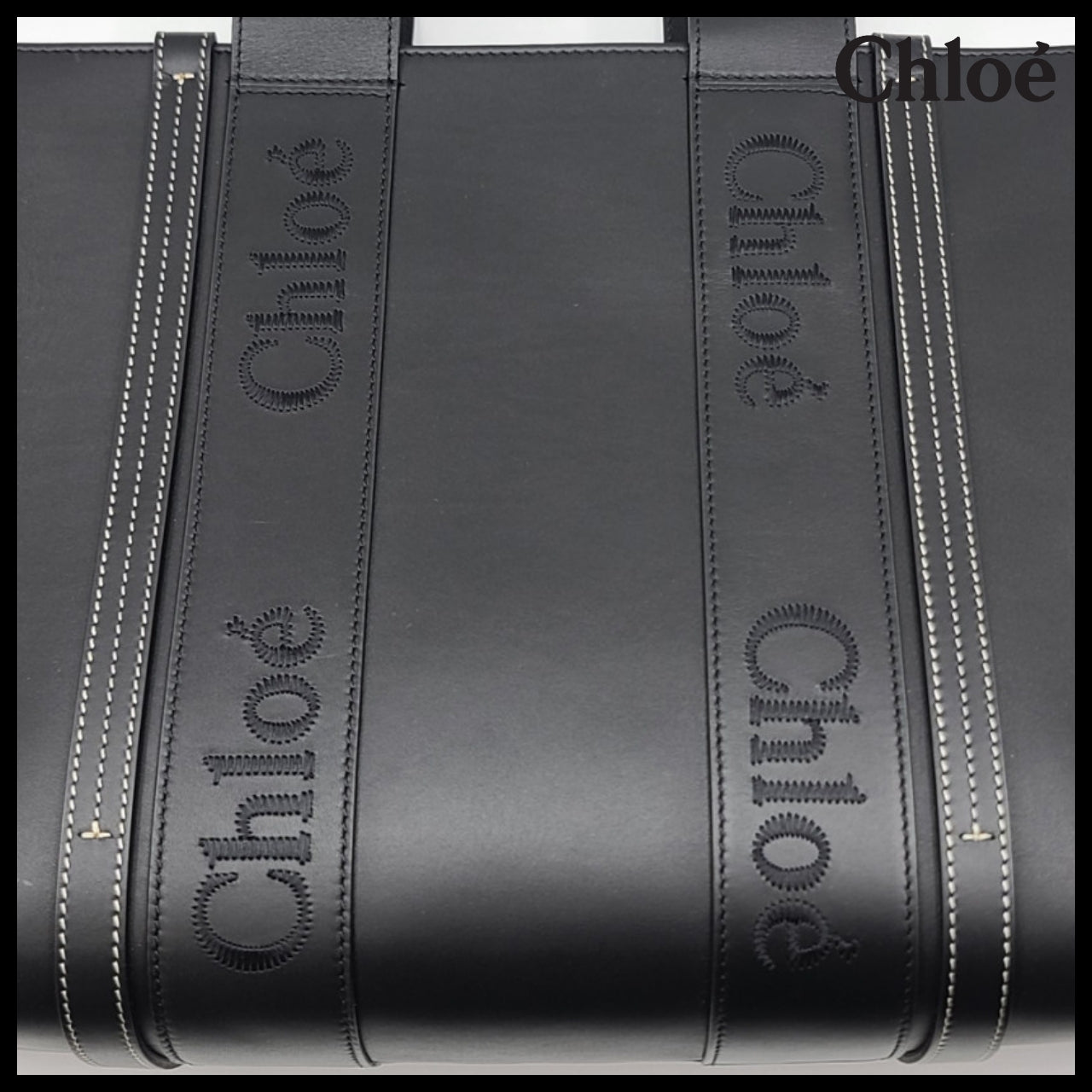 【Chloe】Woody Medium Tote Bag Black