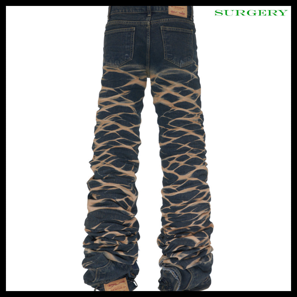 【SURGERY】Yoonseul Long Length Double Jeans Vintage Blue