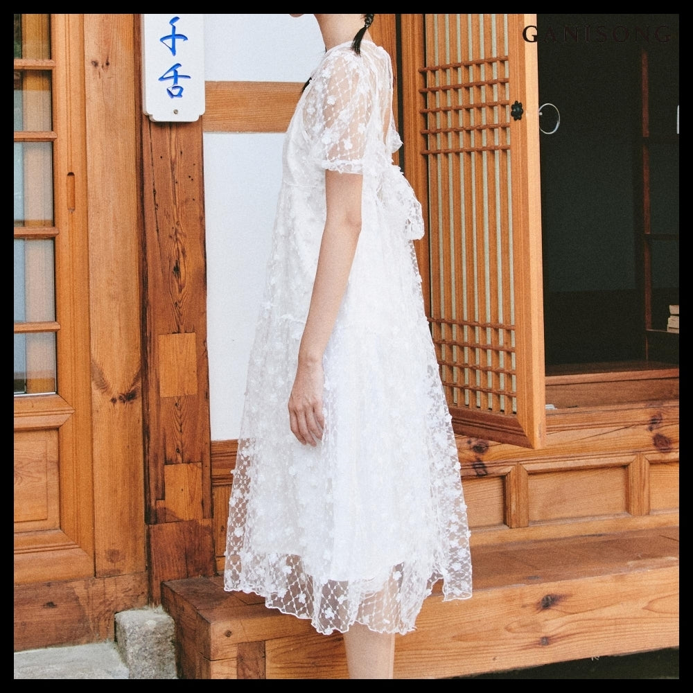 【GANISONG】Bridal Twinkle Fairy Dress White