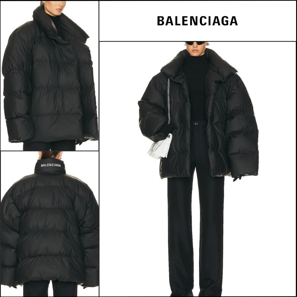 【BALENCIAGA】Wrap Puffer Jacket Oversized Black
