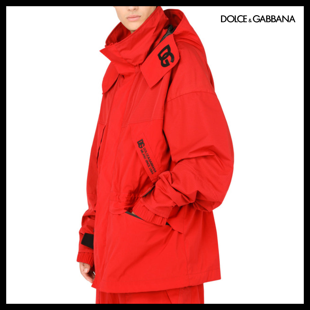 【Dolce & Gabbana】Cordura Jacket with Hood and Patch