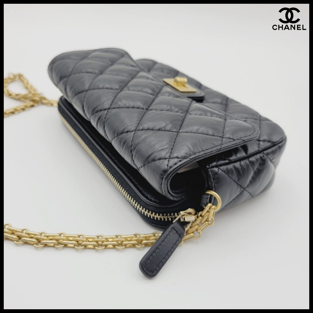 【CHANEL】2.55 Vintage Chain Mini Bag Black