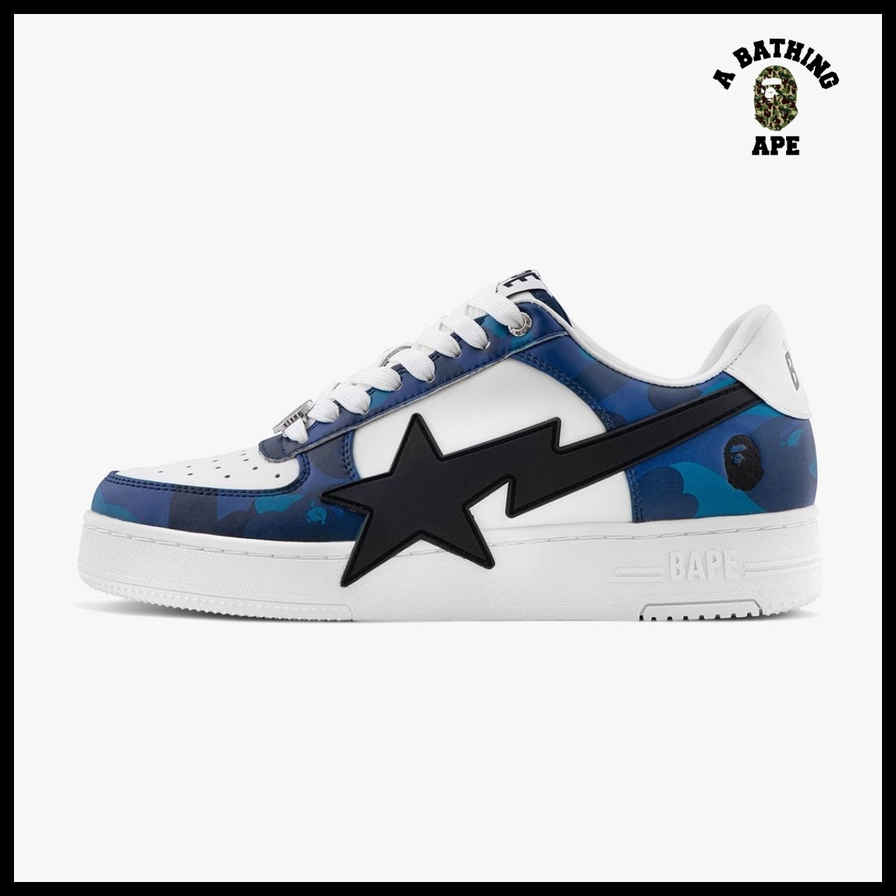 【A BATHING APE】Bape Star OS Blue Sneakers