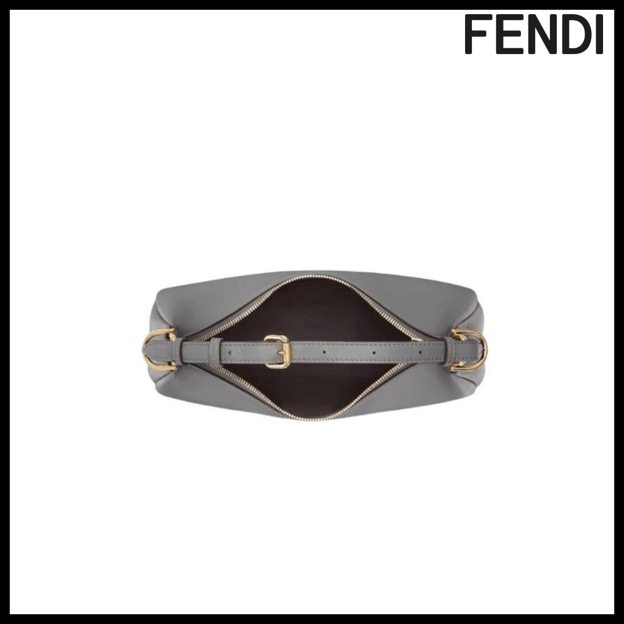 【FENDI】Fendigraphy Small Bag Leather Dark Gray