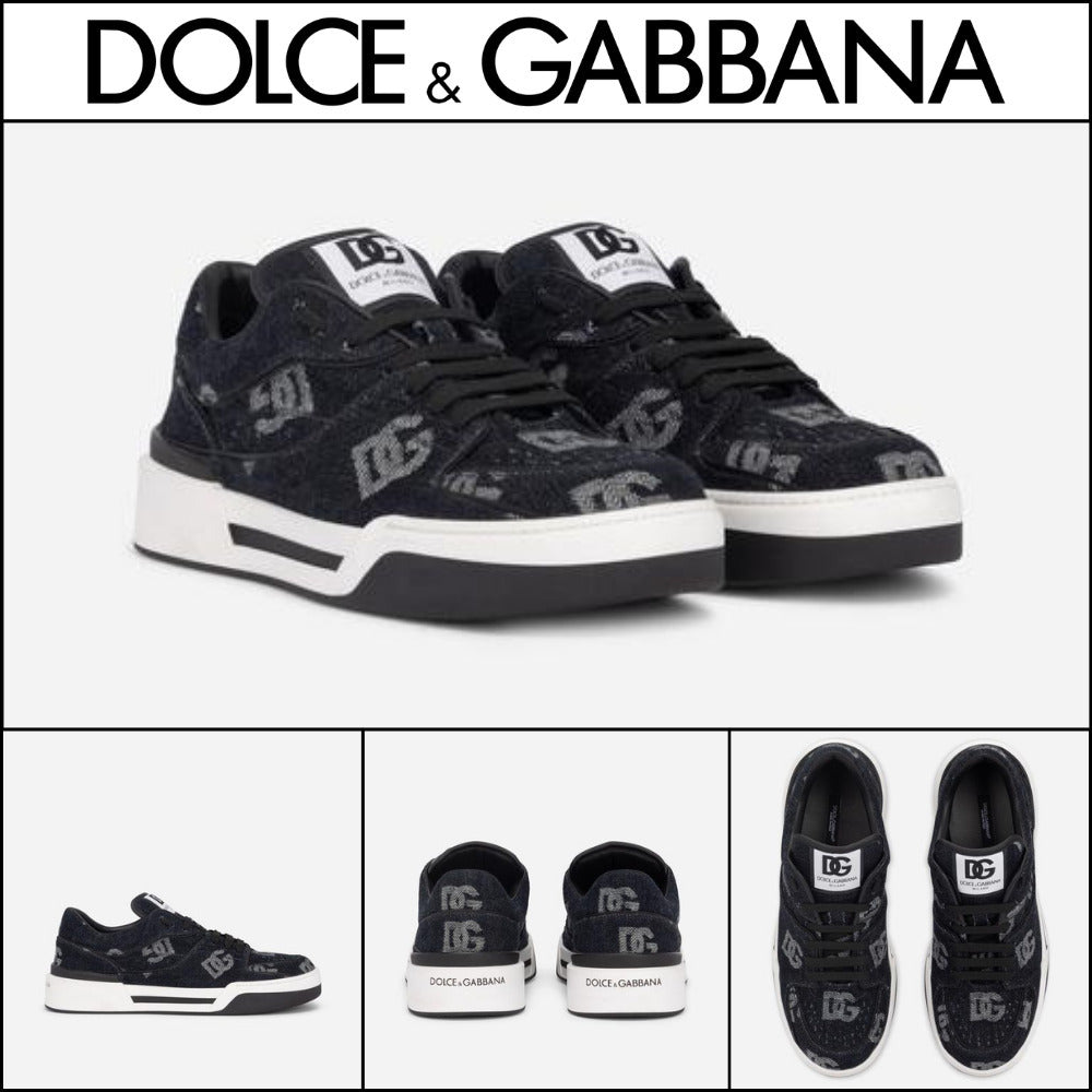 【Dolce & Gabbana】NEW ROMA SNEAKERS WITH DENIM LOGO