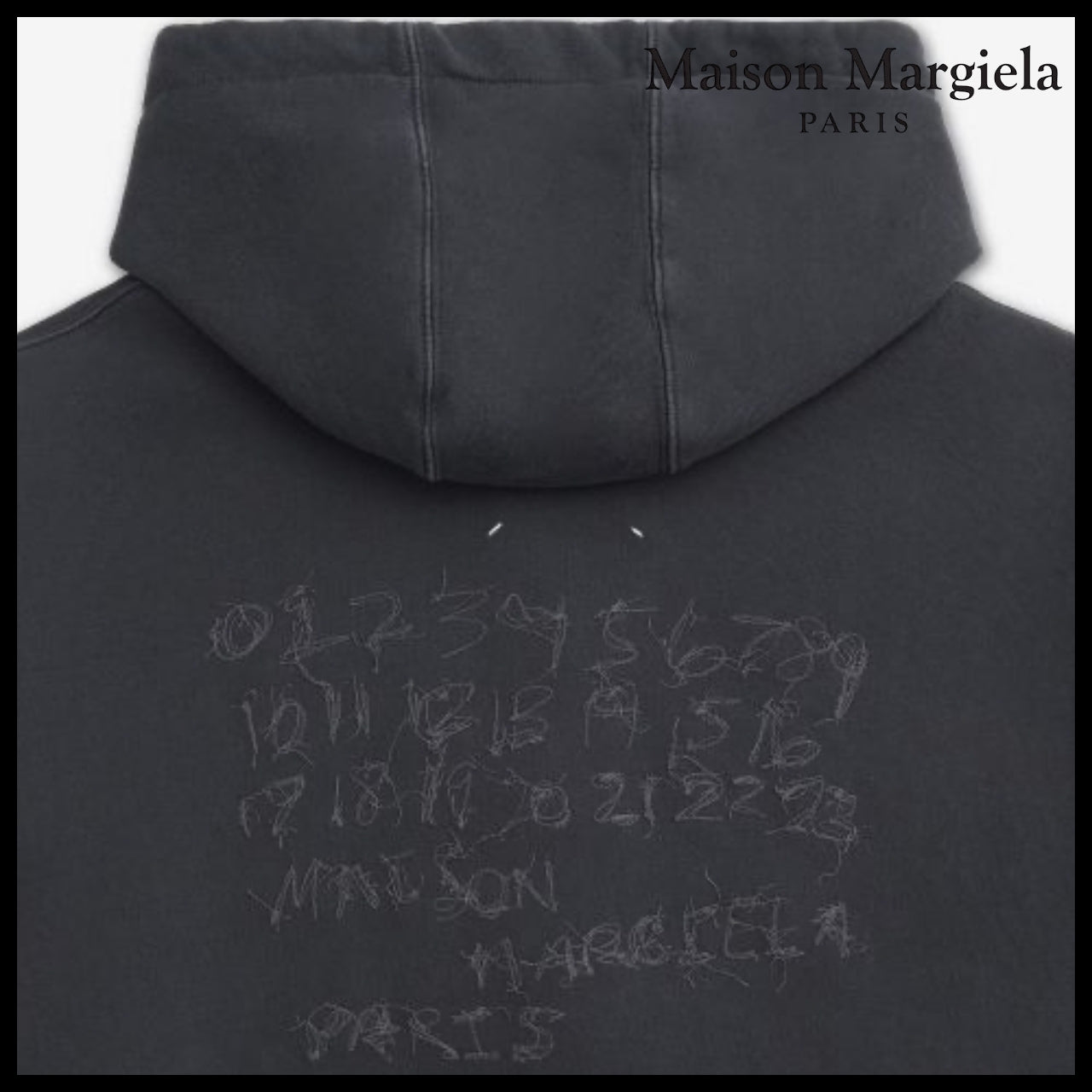 ★MAISON MARGIELA★ Oversized Zip Hoodie Washed Black
