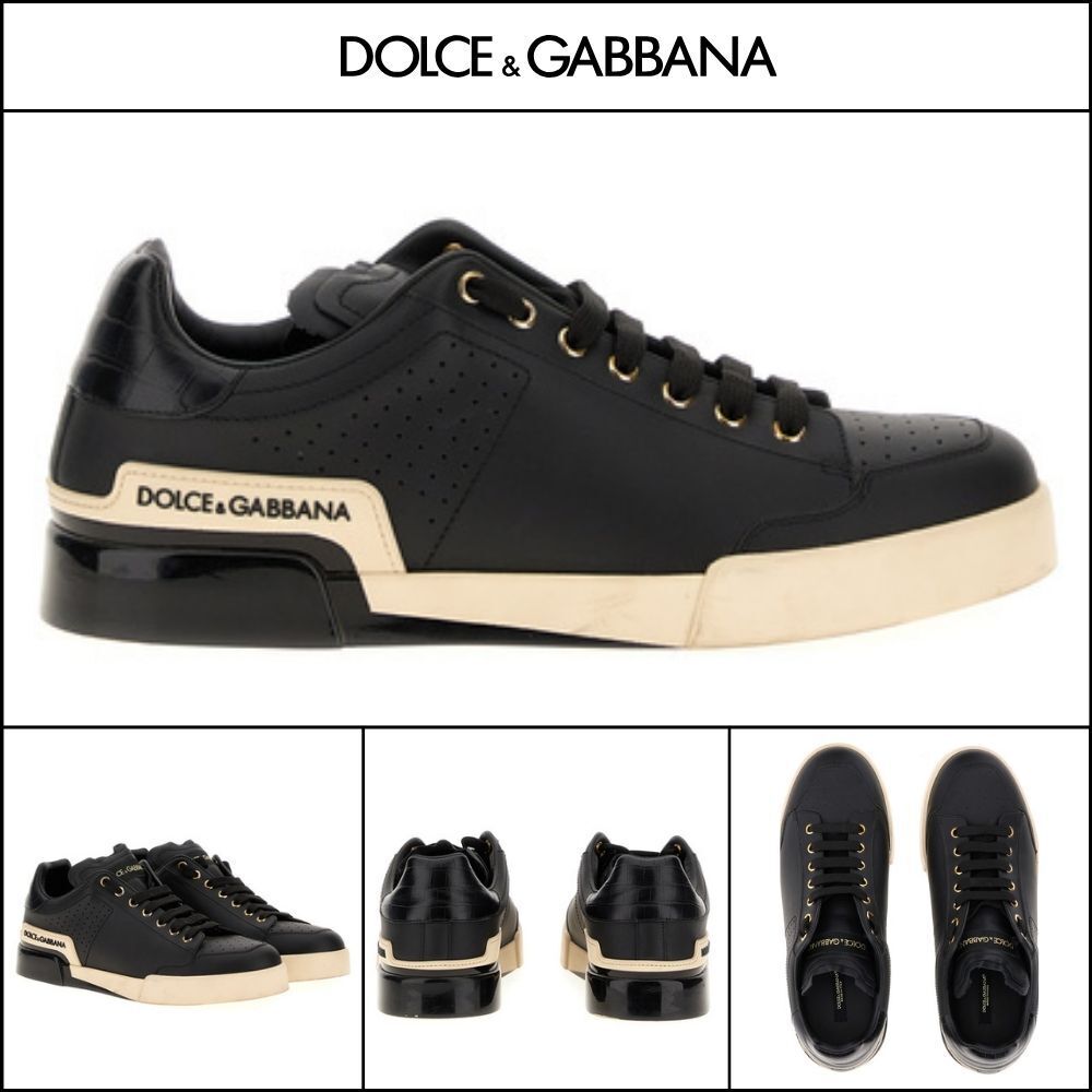 【Dolce & Gabbana】CALFSKIN NAPPA PORTOFINO SNEAKERS WITH