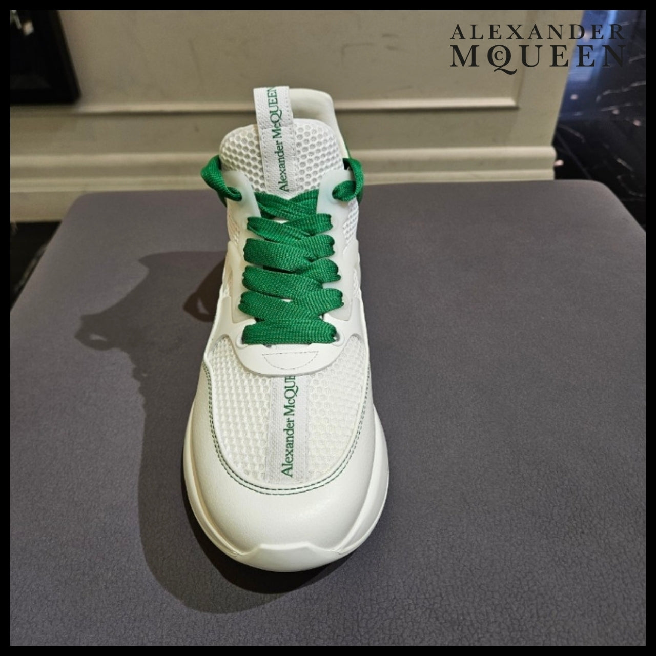 【Alexander Mcqueen】Oversized Runner White Green