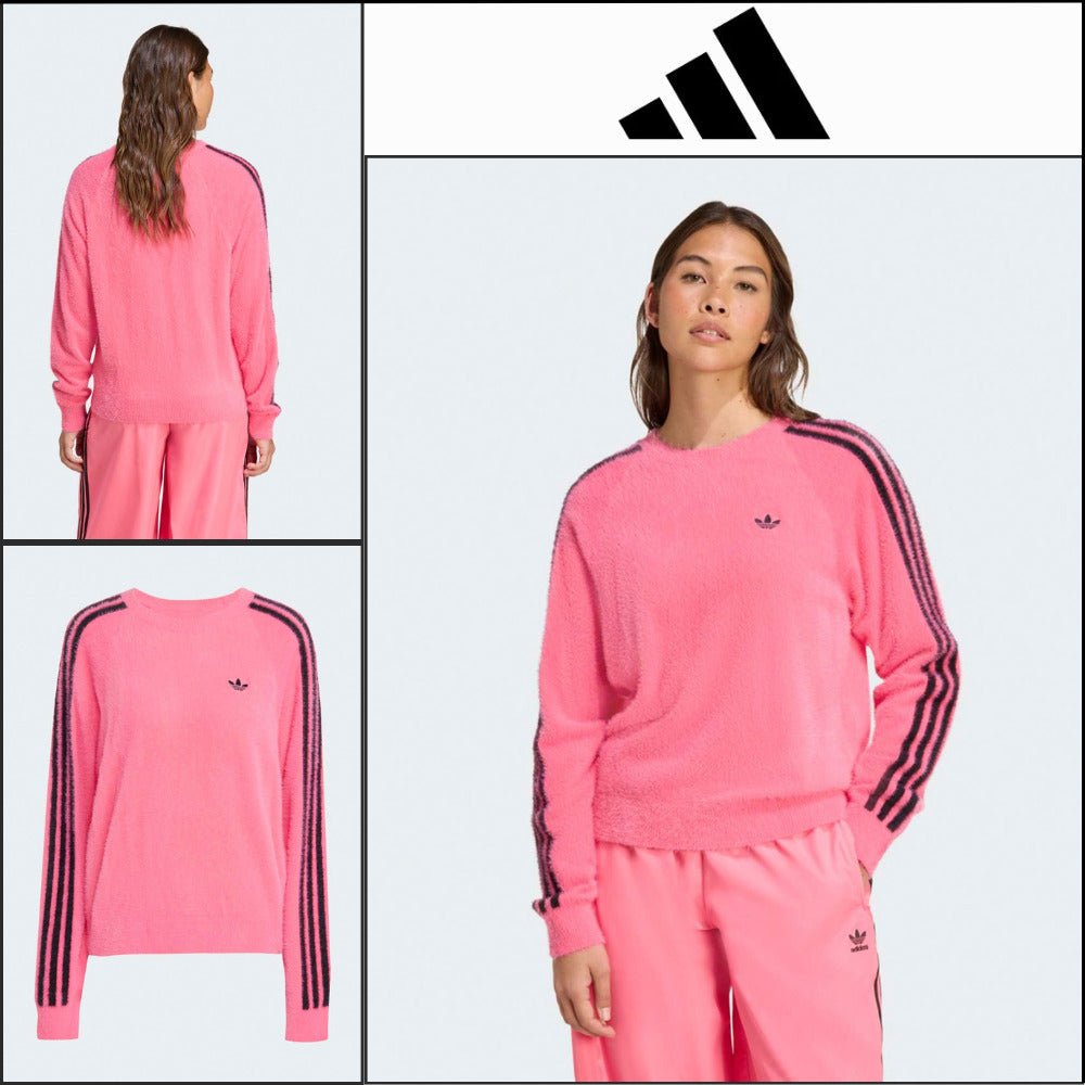 【ADIDAS】Holiday Lucid Pink Knit Sweater