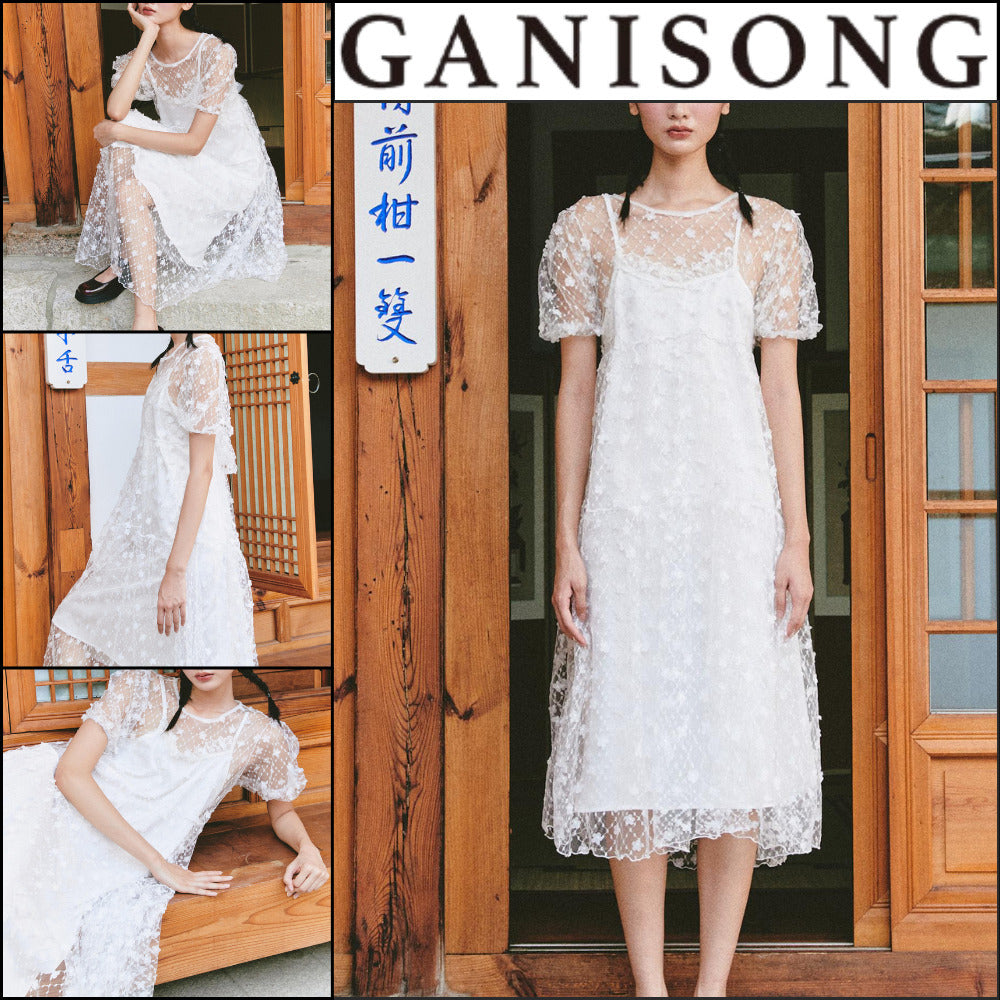 【GANISONG】Bridal Twinkle Fairy Dress White