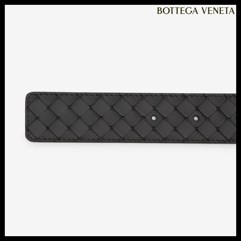【BOTTEGA VENETA】Intrecciato Belt Black