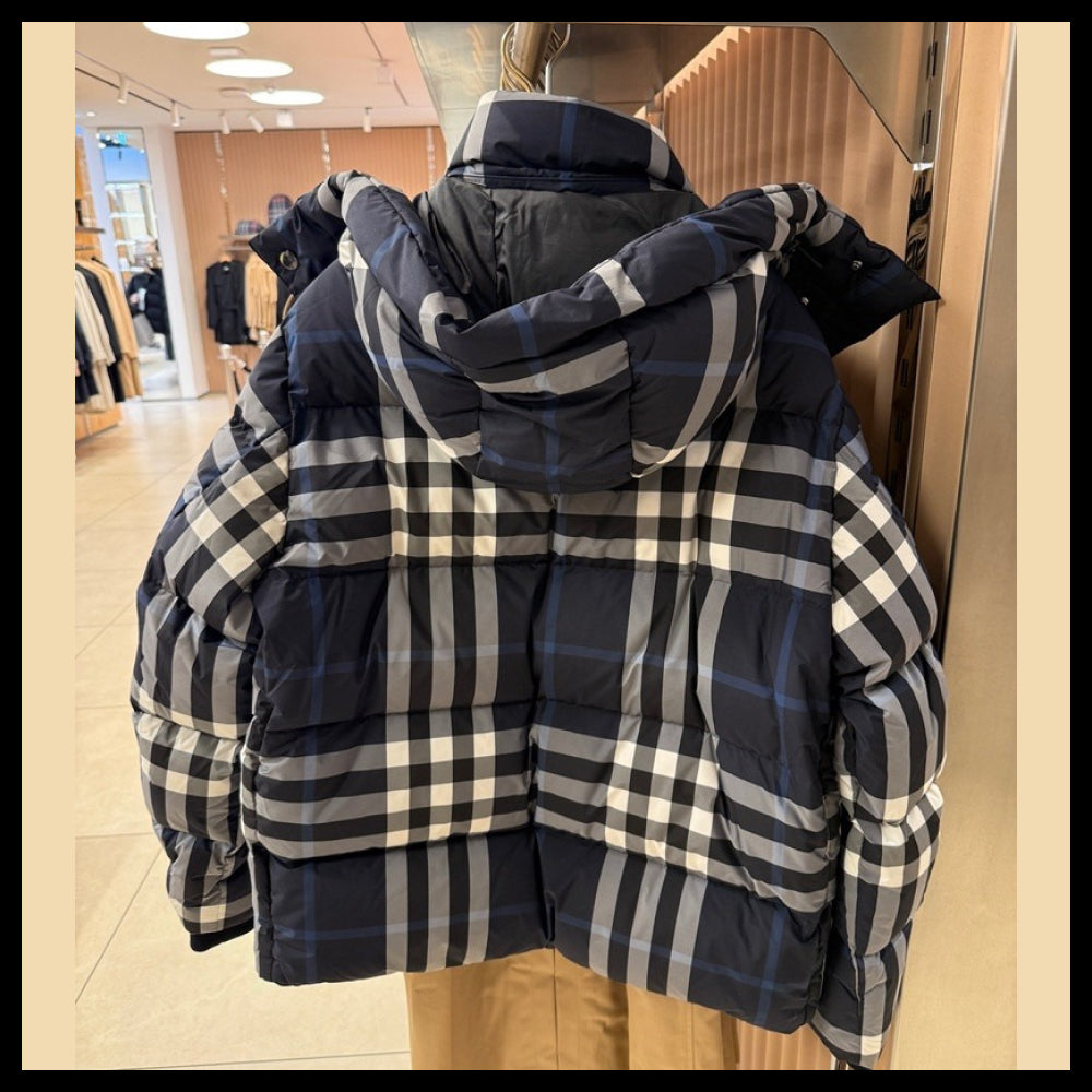 【Burberry】New Larrick EKD Check Lined Goose Down Padded