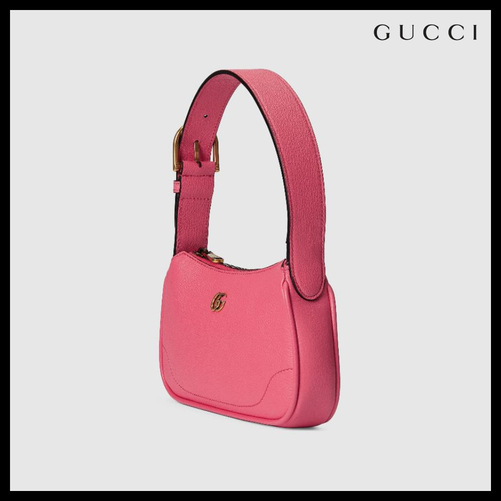 【GUCCI 】GG Aphrodite Soft Goat Shoulder Bag RHODAMINE PINK