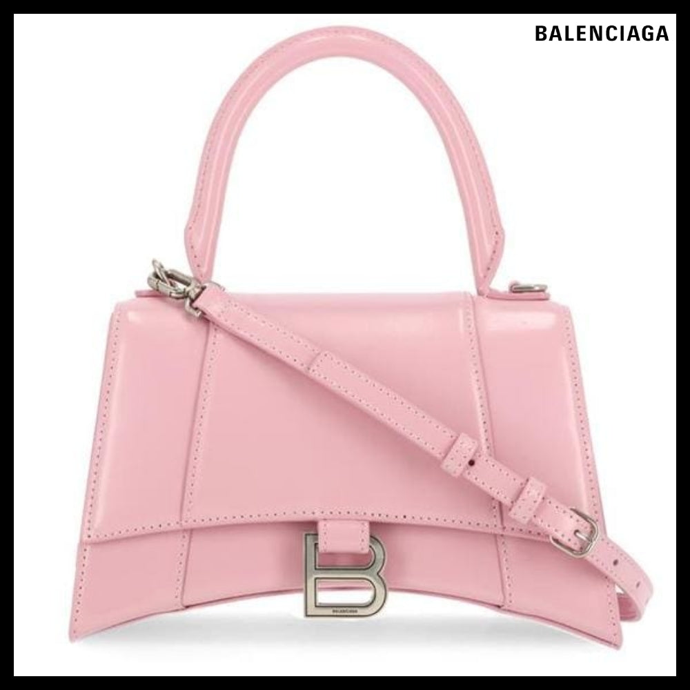 【BALENCIAGA 】Hourglass Top Handle Bag Pink