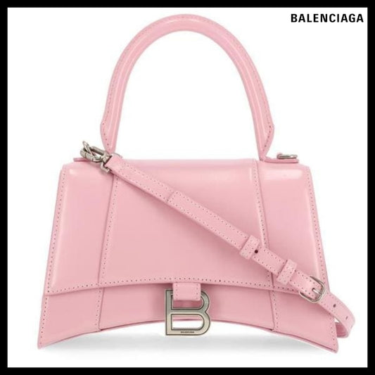【BALENCIAGA 】Hourglass Top Handle Bag Pink