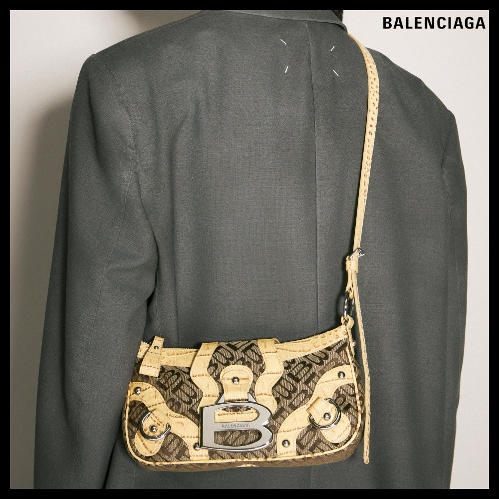 【BALENCIAGA】Essex Small Shoulder Bag Ebony Beige Mustard