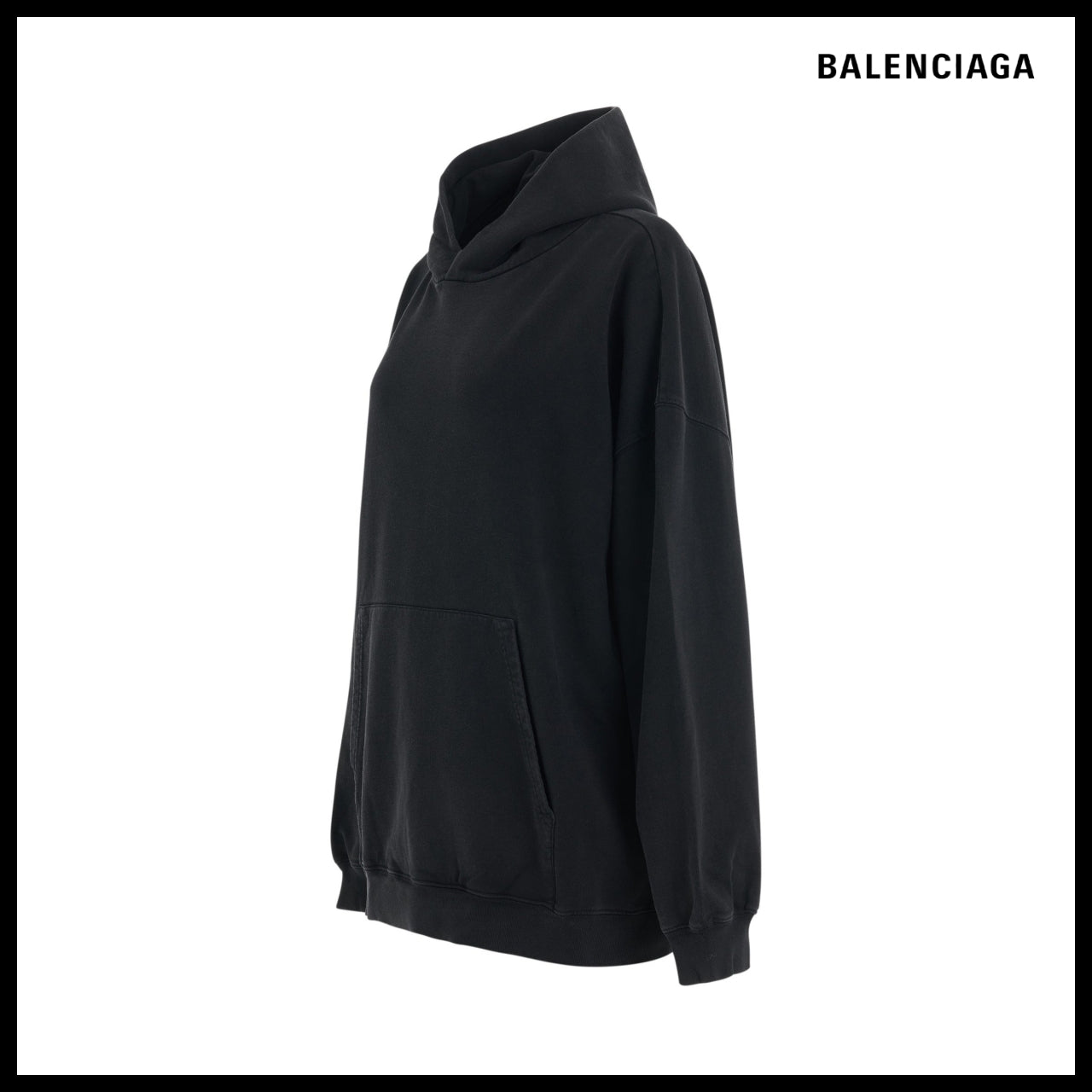 【BALENCIAGA】Back Hoodie Large Fit Black