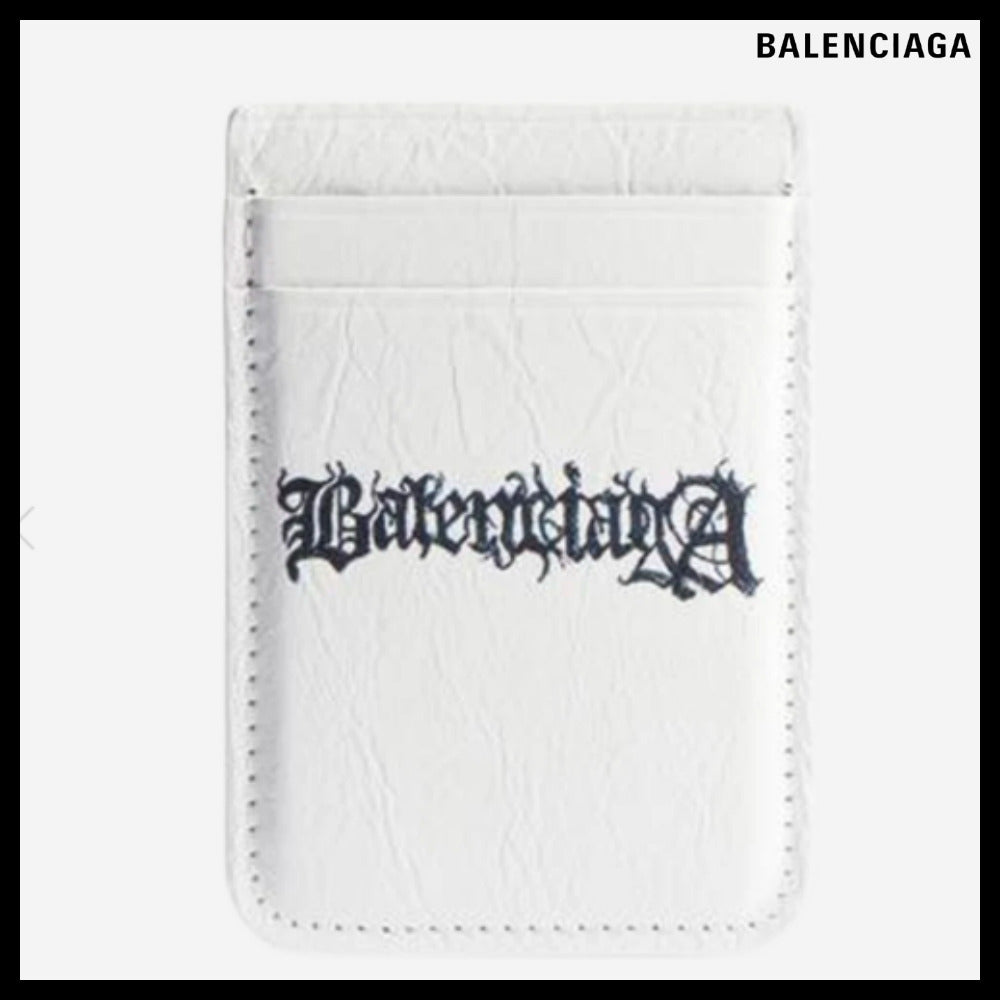 【BALENCIAGA】Cash Magnet Card Holder DIY Metal White Black