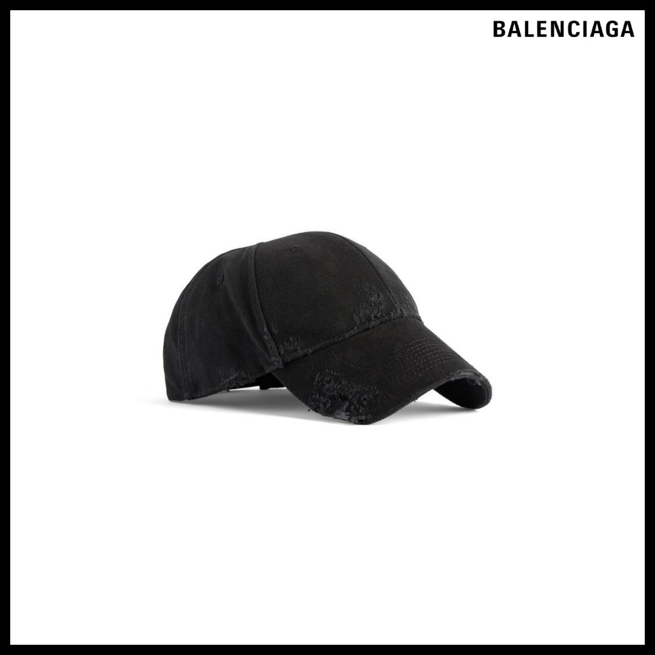 【BALENCIAGA】Stencil Type Cap Black Grey