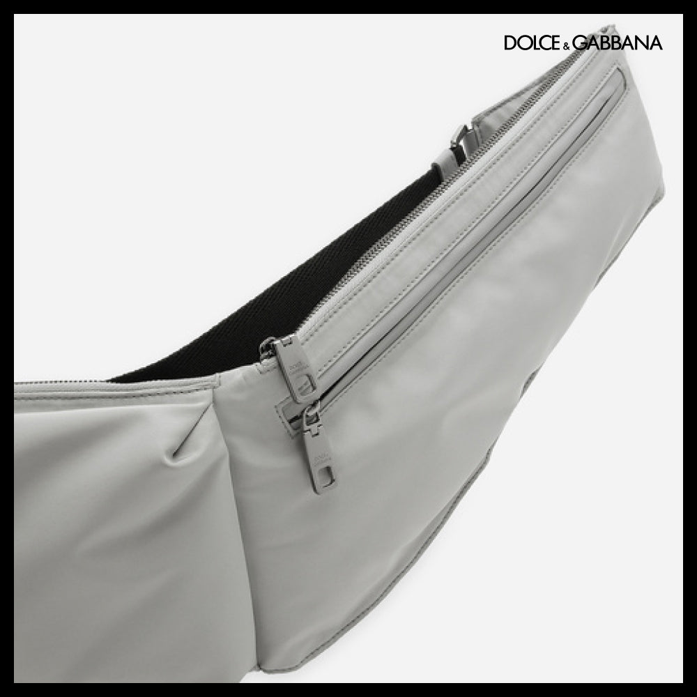 【Dolce & Gabbana】Cross NYLON BELT BAG Gray
