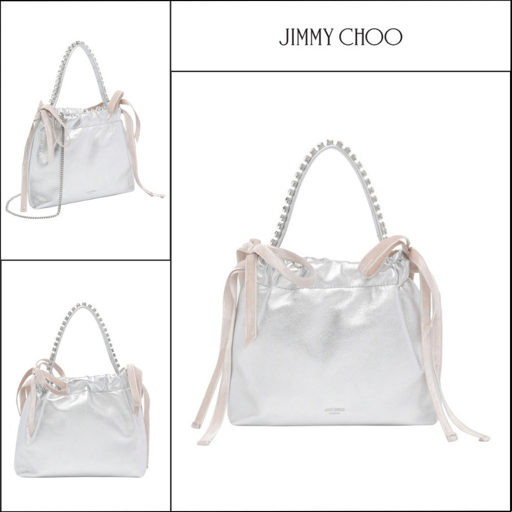 【JIMMY CHOO】Silver Metallic Shoulder Bag