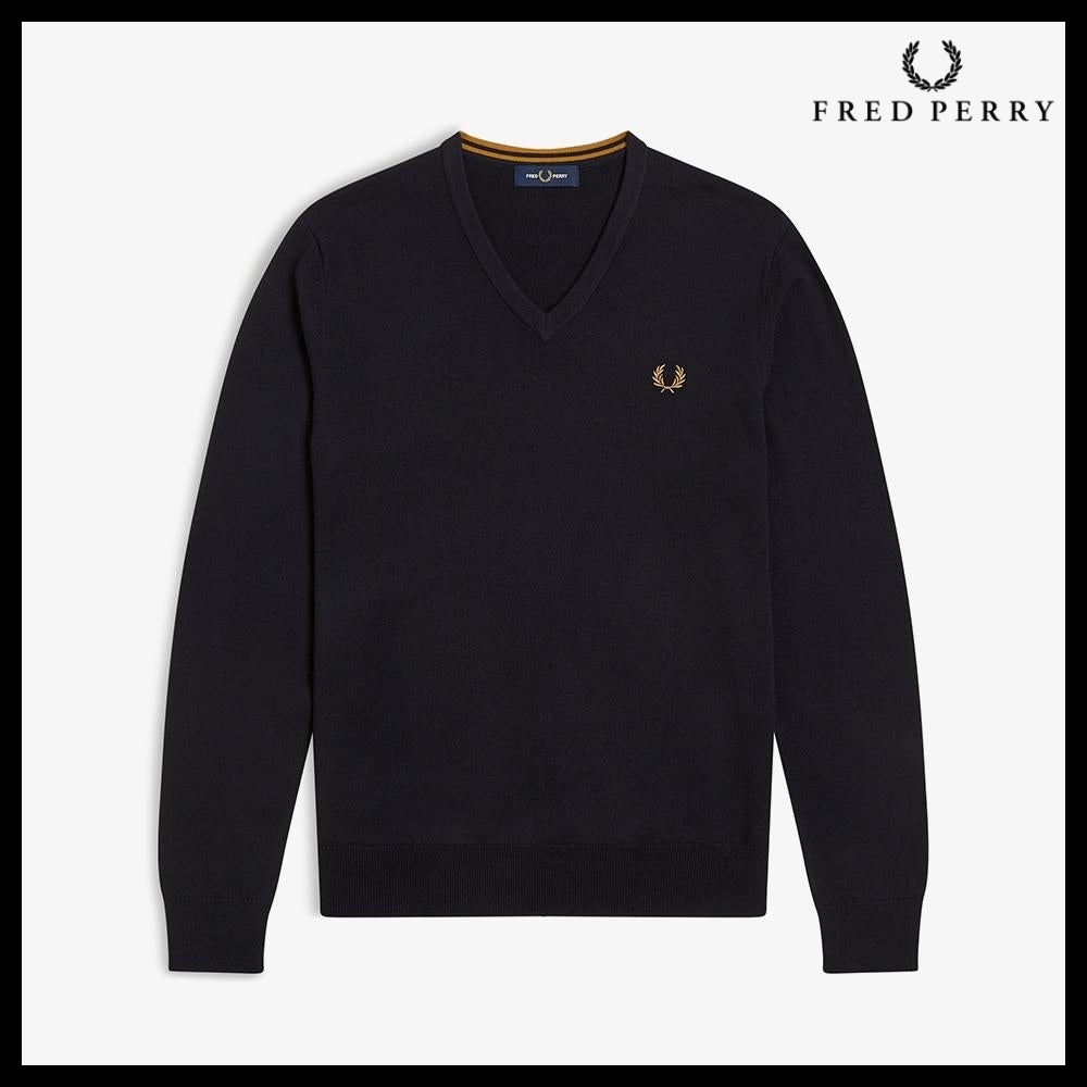 ◆FRED PERRY◆ Vネックニット V Neck Knit クラシック