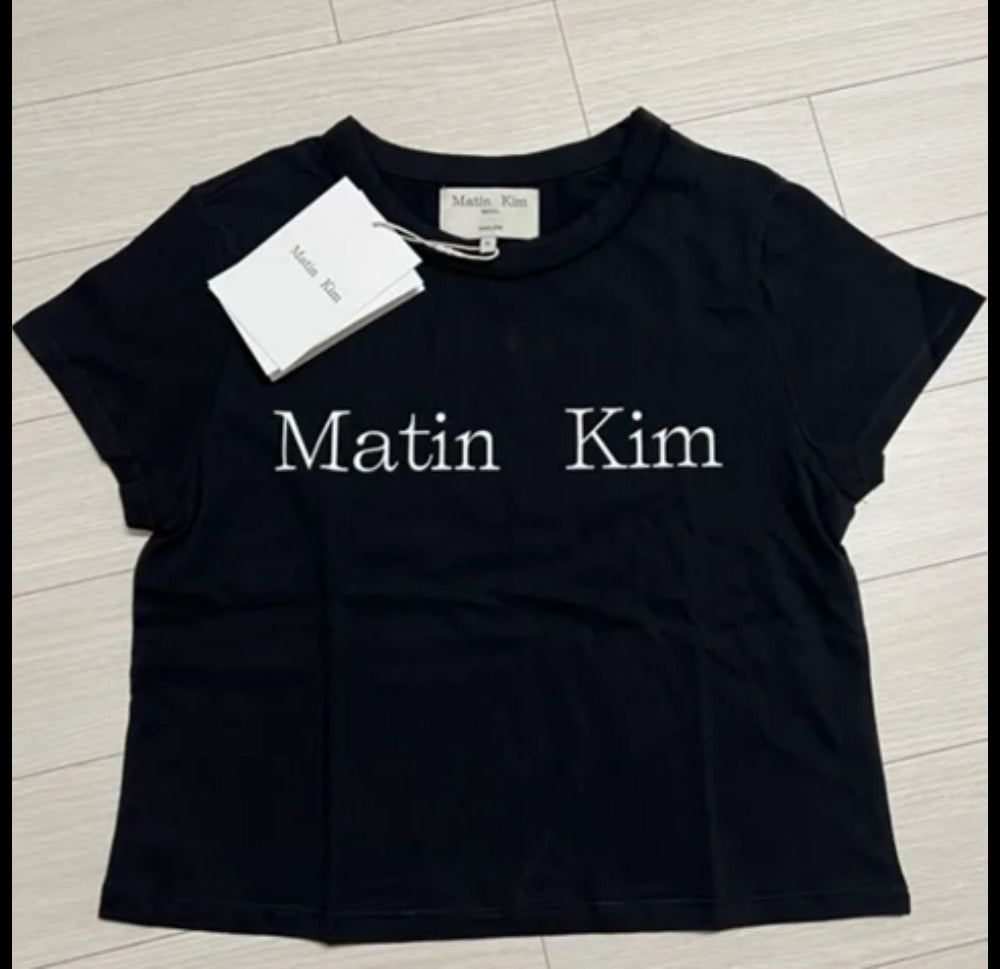 【Matin Kim】MATIN LOGO CROP TOP 2 Colors