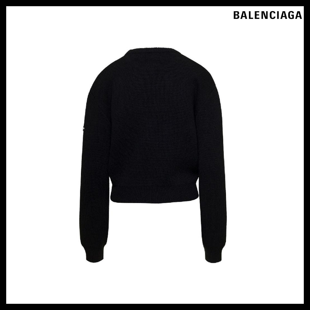 ★BALENCIAGAアウトレット セール ★Rubber Logo Cropped Knit