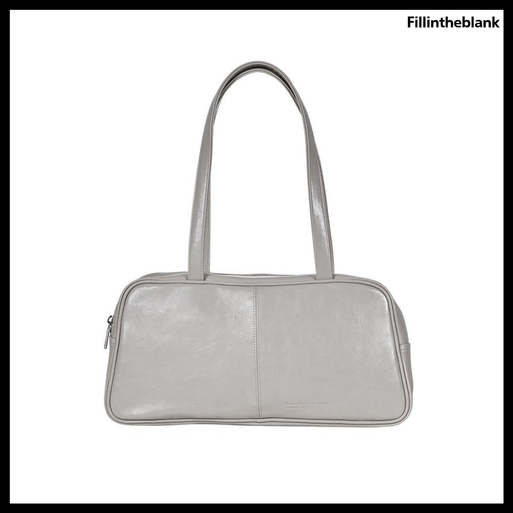 【FILL IN THE BLANK】TRAPEZOID BAGUETTE SHOULDER BAG 3COLORS