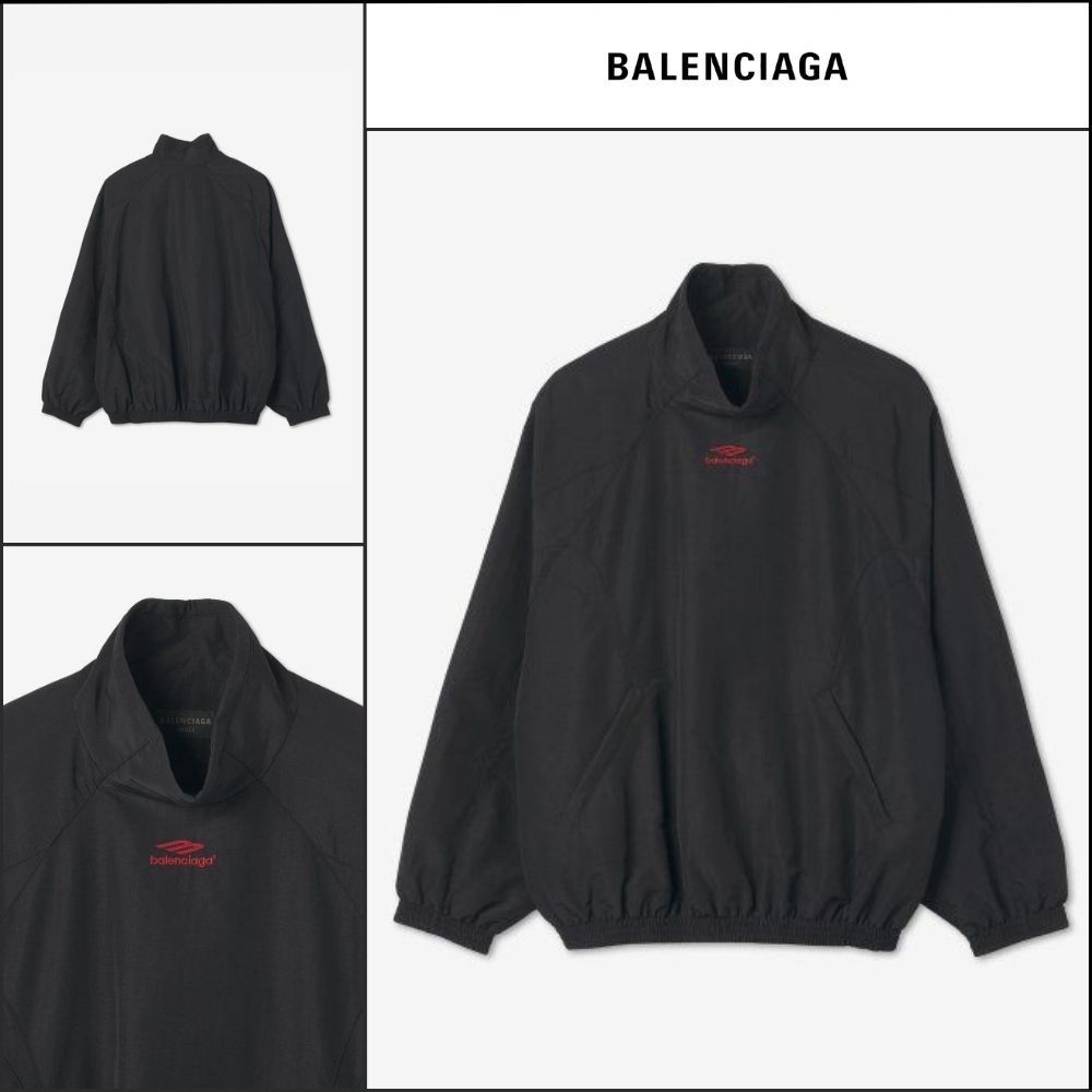 【BALENCIAGA】3B Sports Icon Pullover Tracksuit Jacket Black