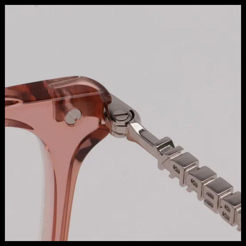 【Burberry】Clear Rose Transparent Horn-Rimmed Eyeglasses