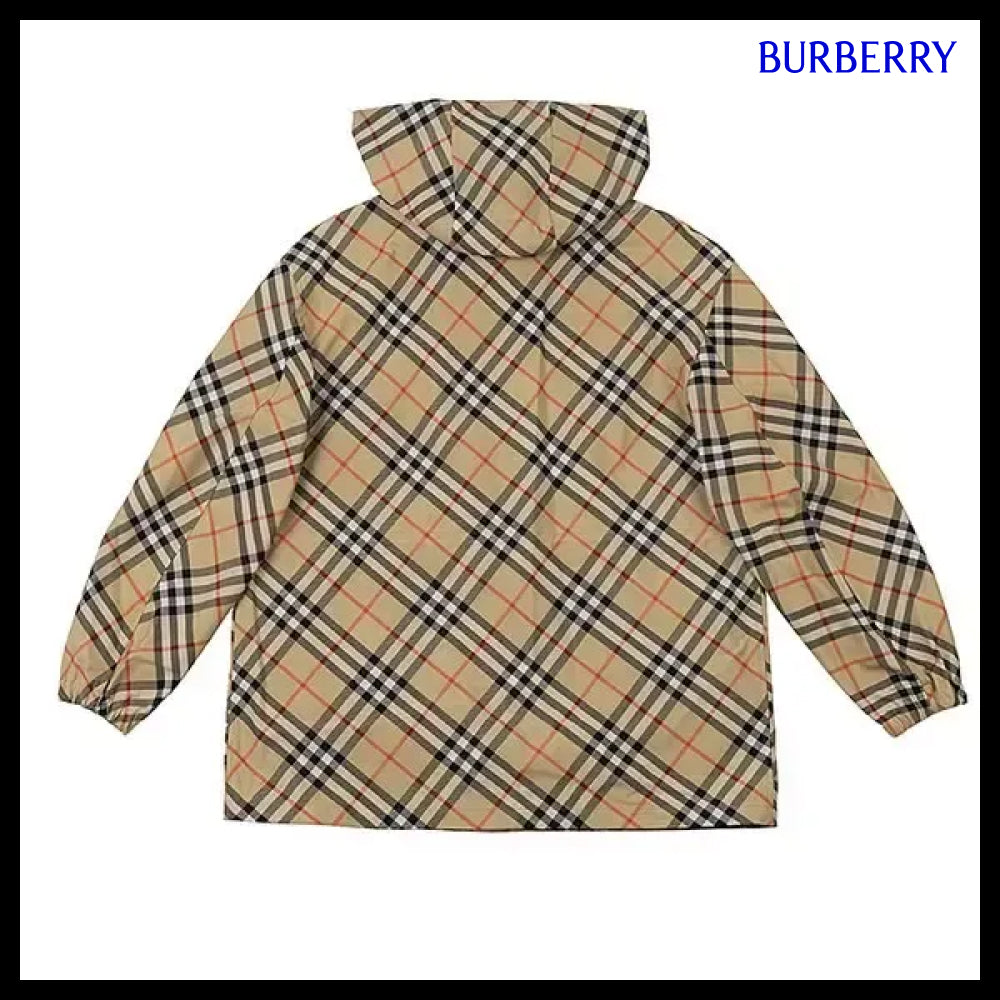 【Burberry】Check Hooded Women’s Jacket