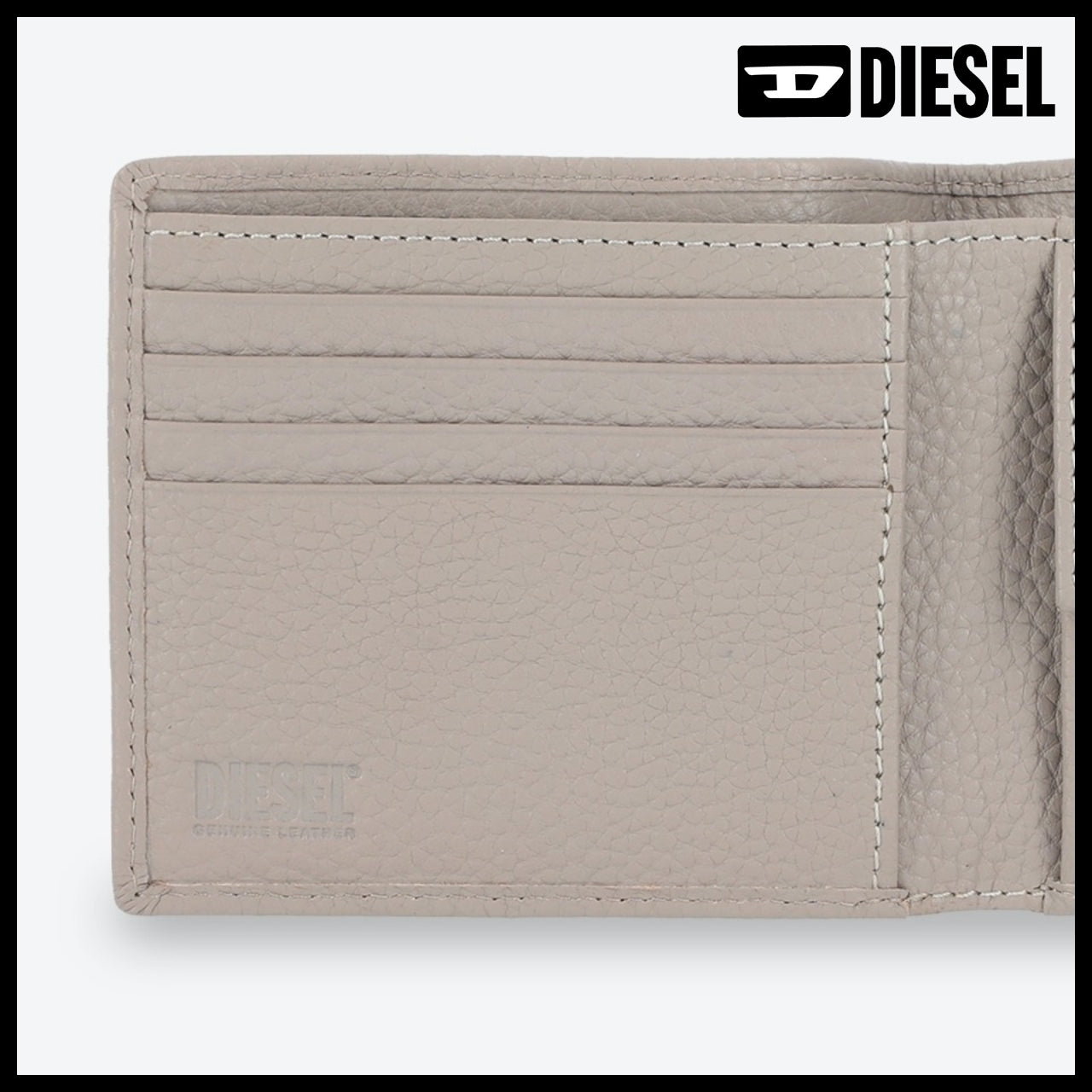 ◆DIESEL◆ 二つ折り財布 Bifold Wallet Grey コンパクト
