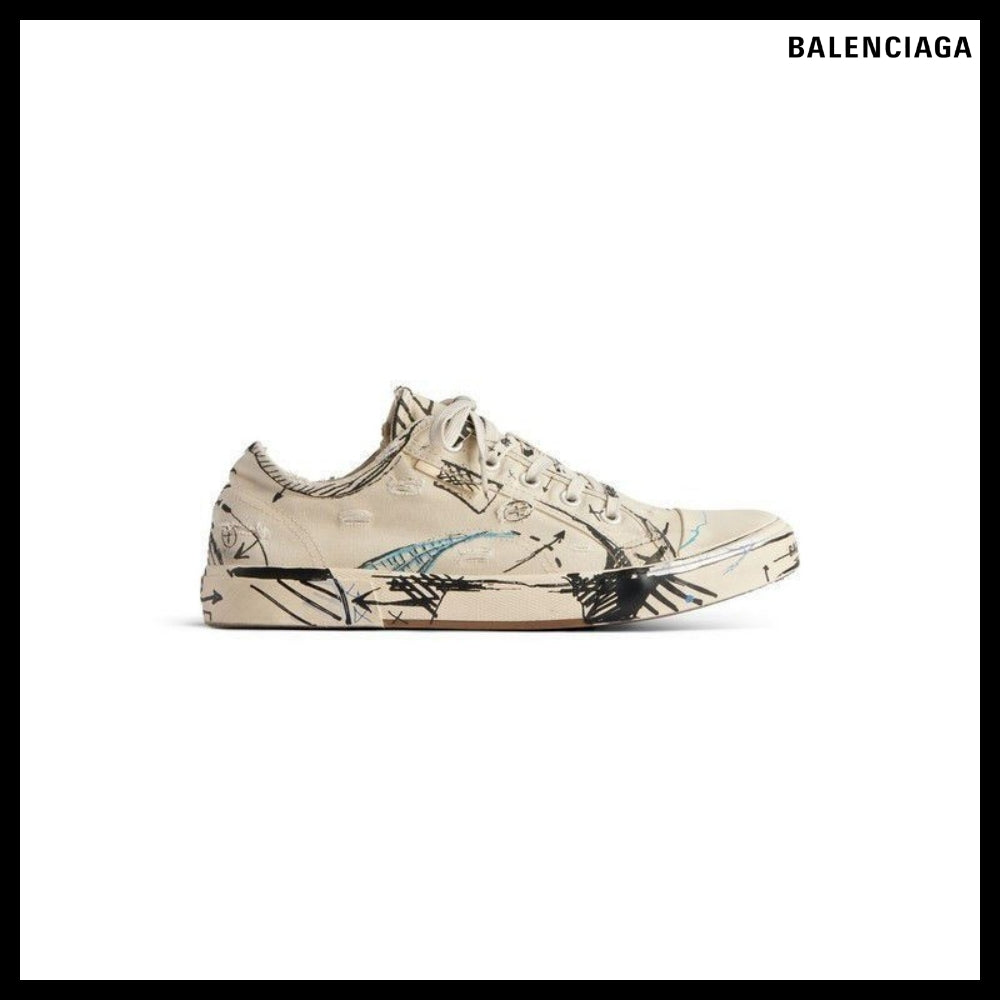 【BALENCIAGA】Paris Low Top Sketch Sneaker Beige