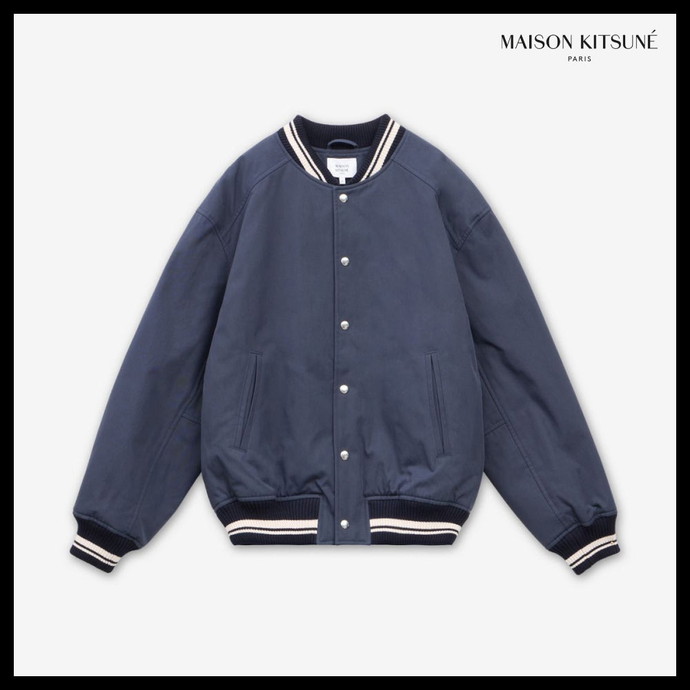 ◆MAISON KITSUNE◆ ブルゾン Blouson Navy ロゴ