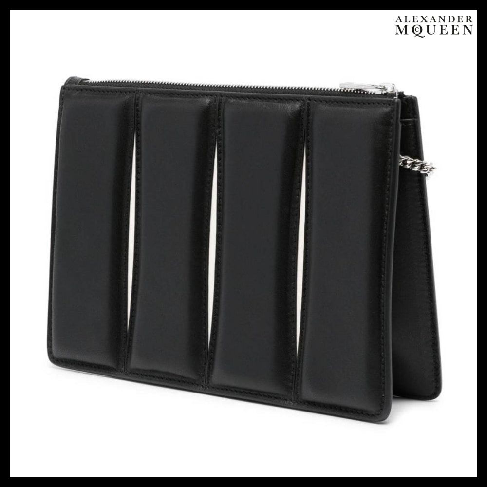【Alexander Mcqueen】The Slash Zipped Card Holder Pouch Bag