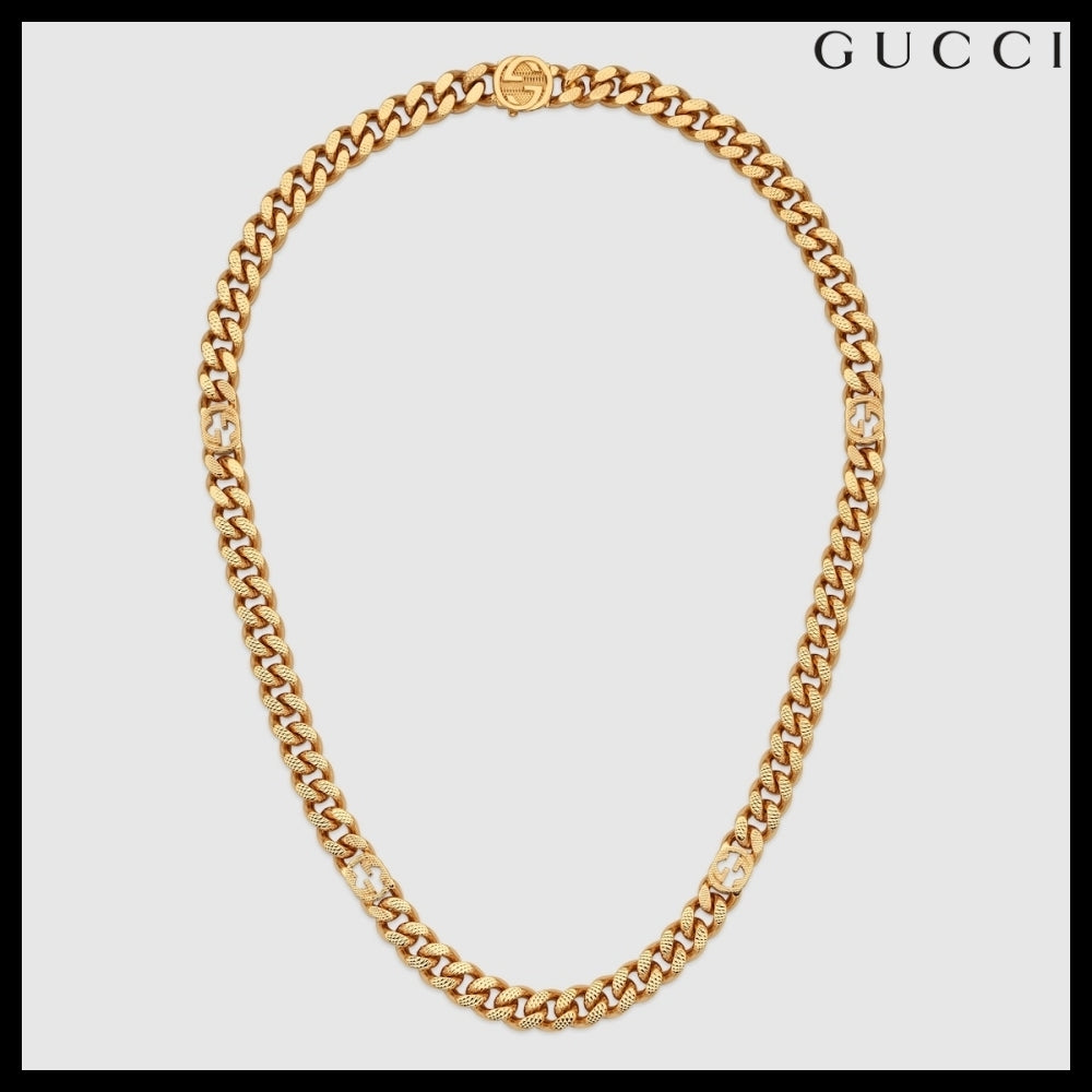 【GUCCI】Interlocking Necklace (2 Colors)