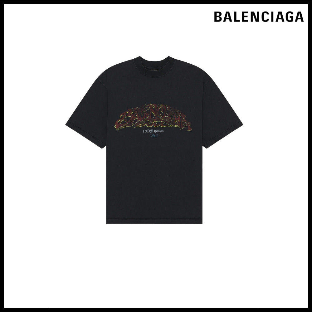 【BALENCIAGA】Offshore Logo Printed T-shirt