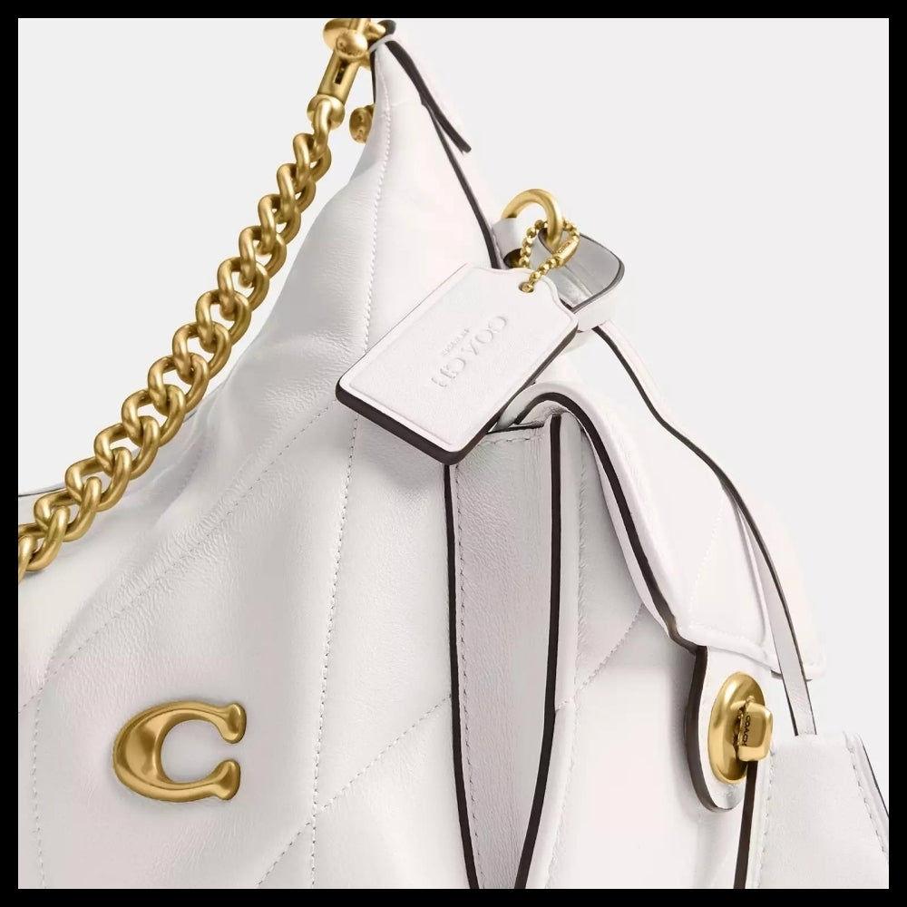 【Coach】Pocket Juliet Bag 30 With Quilting Chalk
