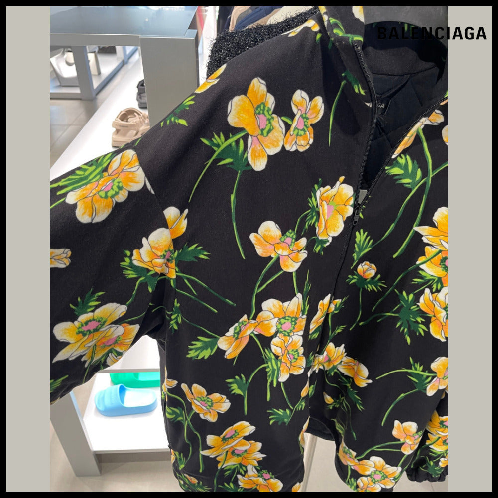 【BALENCIAGA】Zip-Up Jacket Black Yellow