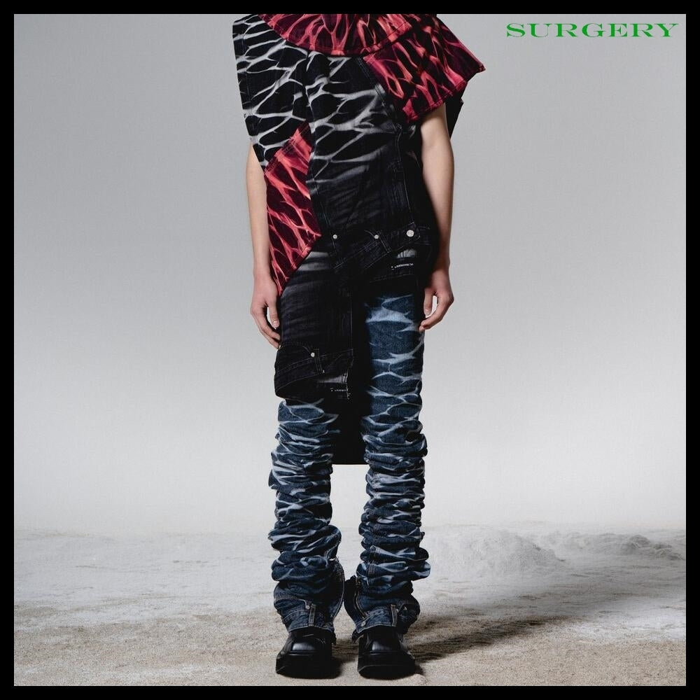 【SURGERY】Yoonseul Long Length Double Jeans Blue
