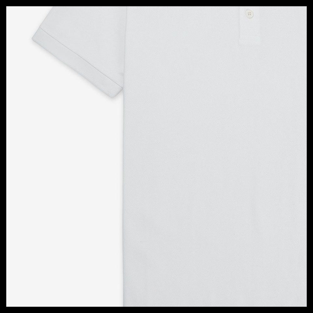 【Burberry】Cotton Slim Fit Polo Shirt White