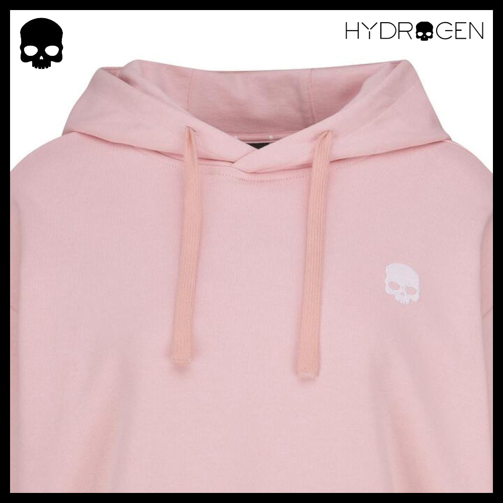 【HYDROGEN】UNI BASIC SKULL LOGO HOODIE PINK
