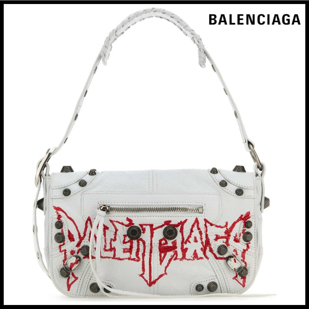 【BALENCIAGA】White Leather Le Cagole XS DIY Metal Crossbody